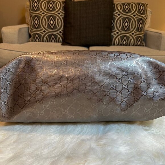 Authentic Gucci Imprime GG Monogram Large Zippered Shopping Tote Bag - Picture 9 of 14